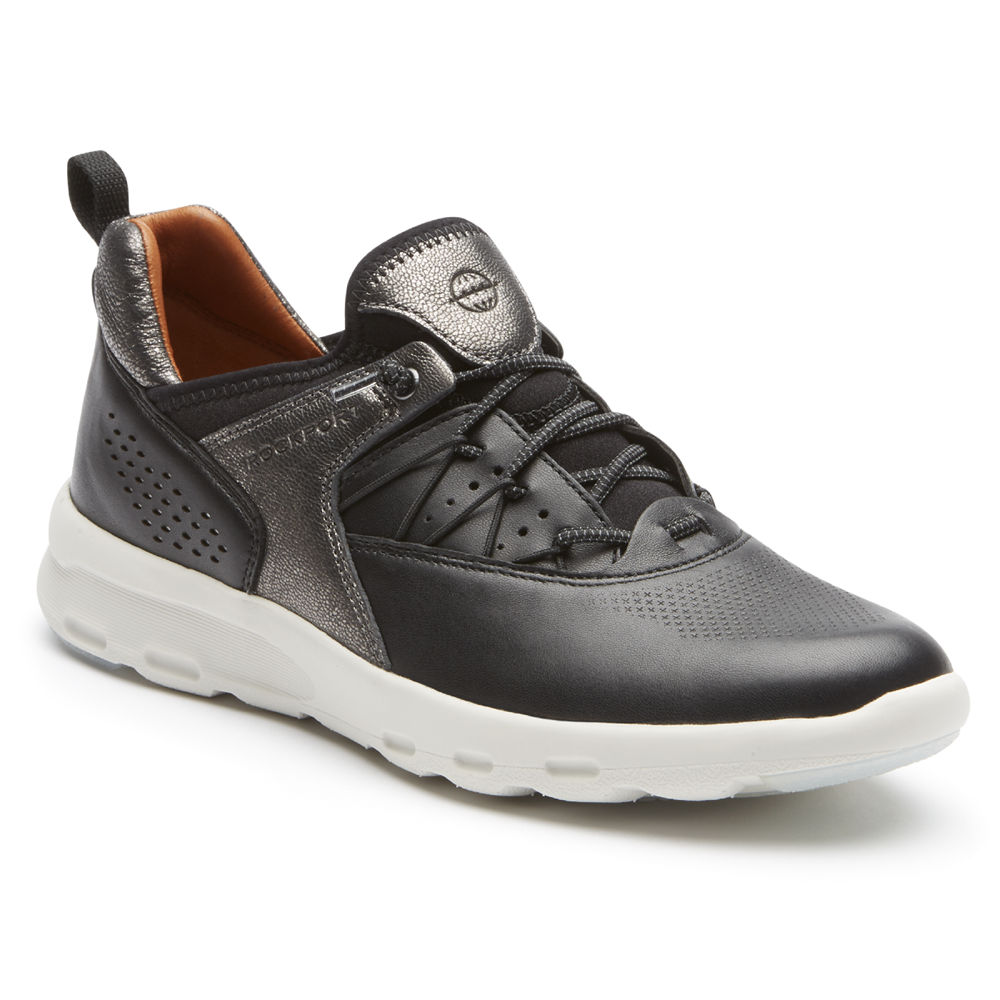 Rockport Womens Sneakers Black - Walk Bungee - UK 264-PLYJXB